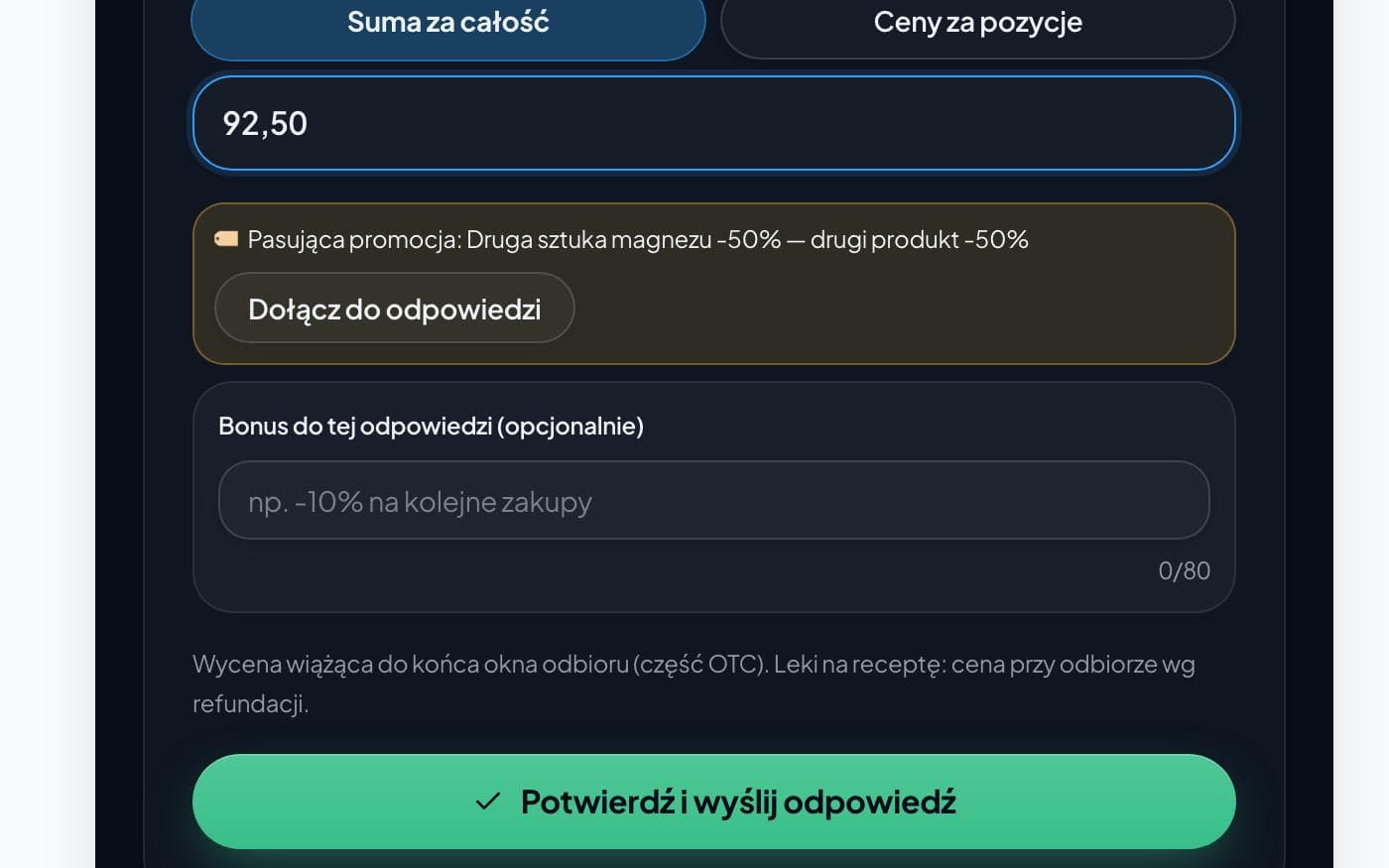 Wycena bez komputera