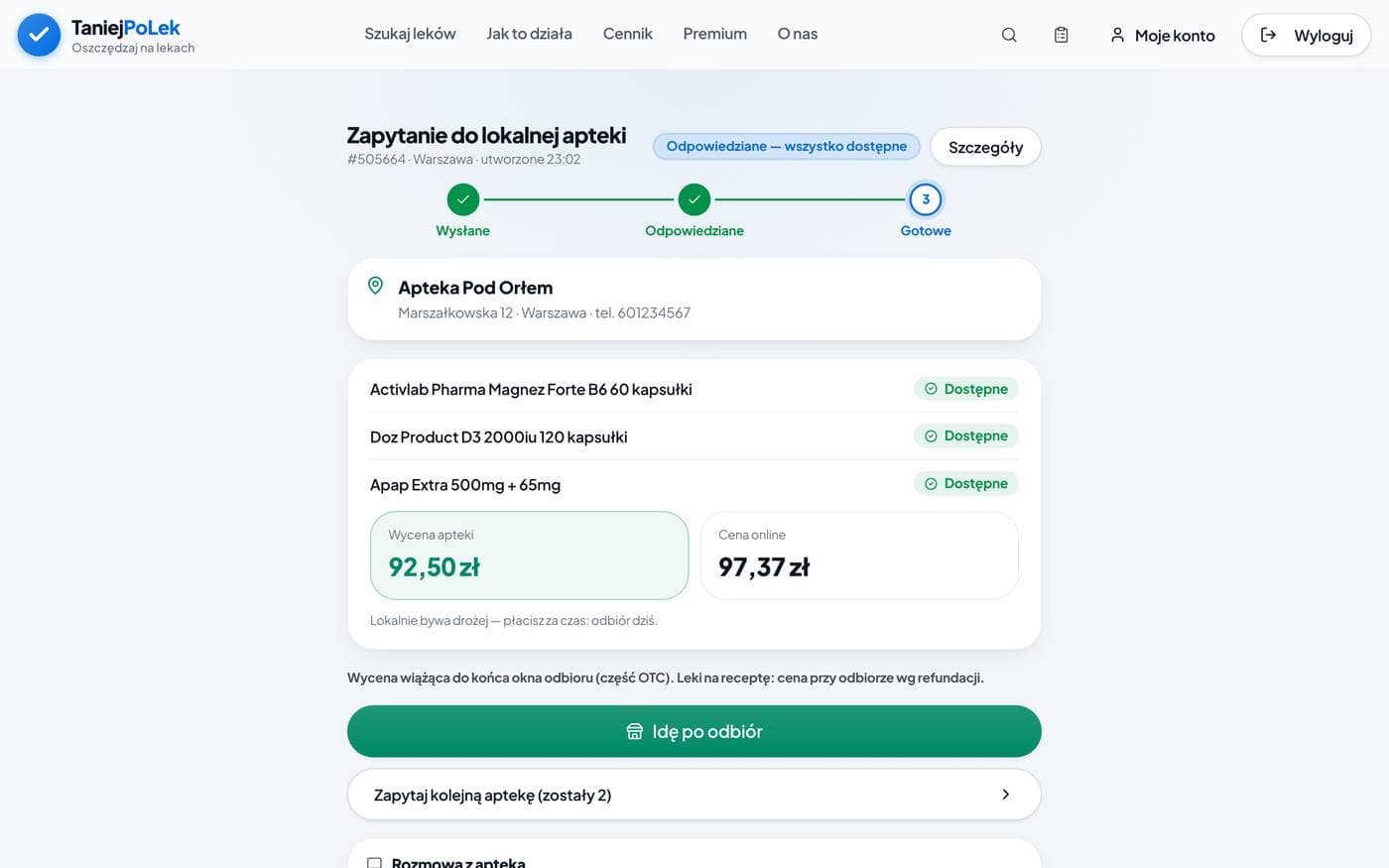 Zobacz wycenę z apteki